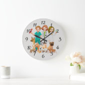 Grande Horloge Ronde Veterinarian People (Maison)