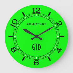 Grande Horloge Ronde Vibrant Electric Green Dial on a
