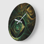 Grande Horloge Ronde Vibrations magiques Abstrait Art Round (Angle)