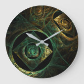 Grande Horloge Ronde Vibrations magiques Abstrait Art Round (Recto)
