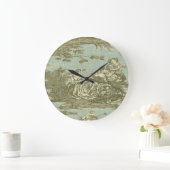 Grande Horloge Ronde Victorian French Country Toile Prince Clock (Maison)