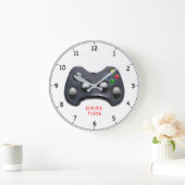 Grande Horloge Ronde video gamer gift (Maison)
