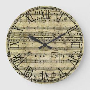 Grande Horloge Ronde Vieille texture vintage de papier de notes de