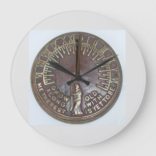 GRANDE HORLOGE RONDE VIEILLISSEMENT AVEC MOI LE MIEUX EST ENCORE À ÊT