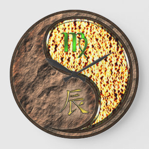 Grande Horloge Ronde Vierge & Dragon de Feu