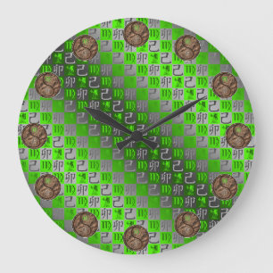 Grande Horloge Ronde Vierge & Lapin de Terre