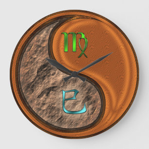 Grande Horloge Ronde Vierge & Serpent de Bois