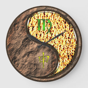 Grande Horloge Ronde Vierge & Singe de Feu