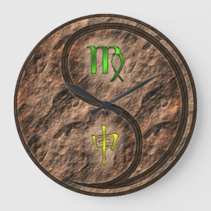 Grande Horloge Ronde Vierge & Singe de Terre