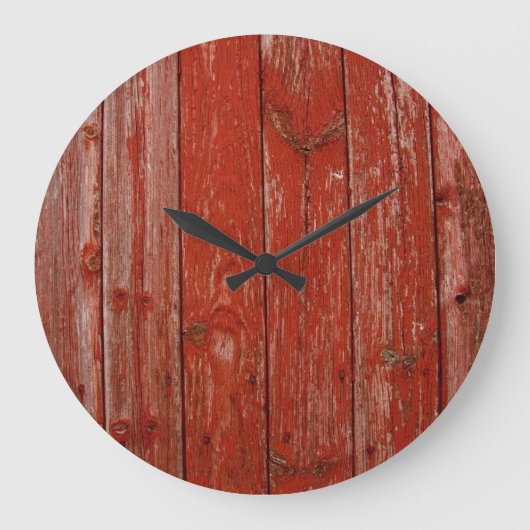 Grande Horloge Ronde Vieux bois rouge (Recto)
