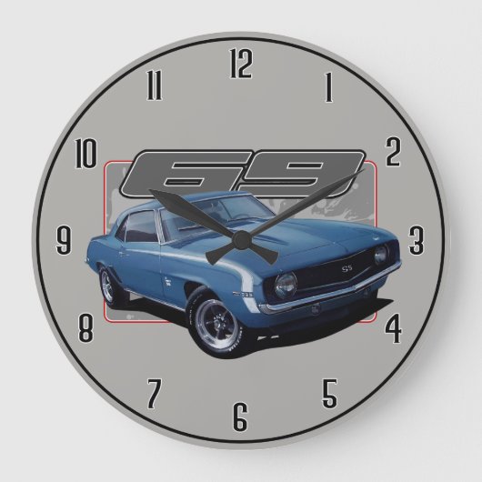 Grande Horloge Ronde Vieux camaro bleu (Recto)