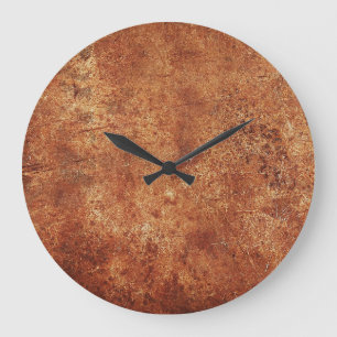 Grande Horloge Ronde Vieux Grunge Texture métallique rustique