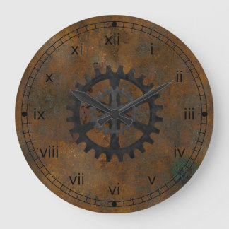 Grande Horloge Ronde Vieux Regarder Mur Clock