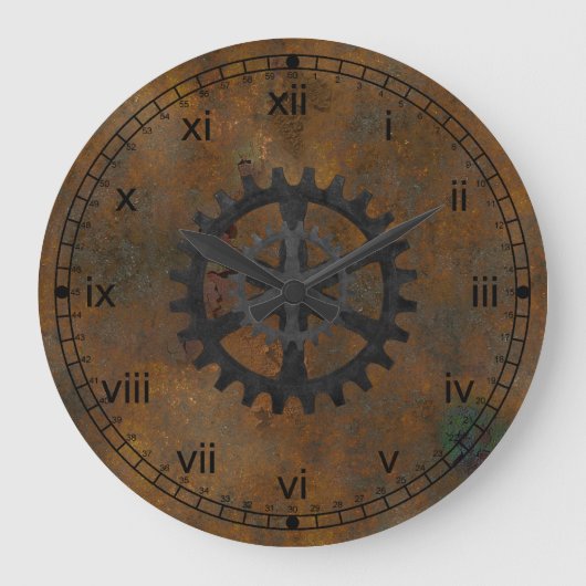 Grande Horloge Ronde Vieux Regarder Mur Clock (Recto)