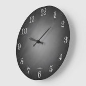 Grande Horloge Ronde Vignette de tableau noir rétro (Angle)