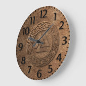 Grande Horloge Ronde Viking Leather Print (Angle)