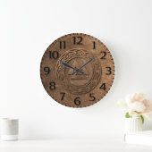 Grande Horloge Ronde Viking Leather Print (Maison)