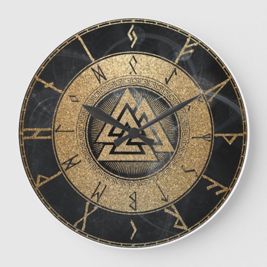 Grande Horloge Ronde Viking Runes (Recto)