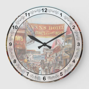 Grande Horloge Ronde Ville - Coney Island NY - Bowery Beer 1903