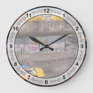 Grande Horloge Ronde Ville - New York - Greenwich Village - La couleur 