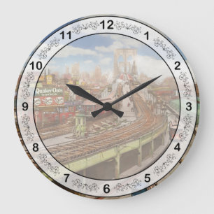 Grande Horloge Ronde Ville - New York - Le pont de Brooklyn depuis 1903