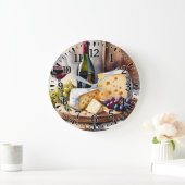 Grande Horloge Ronde Vin & Fromage (Maison)