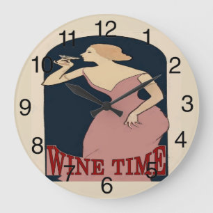 Grande Horloge Ronde Vin vintage,