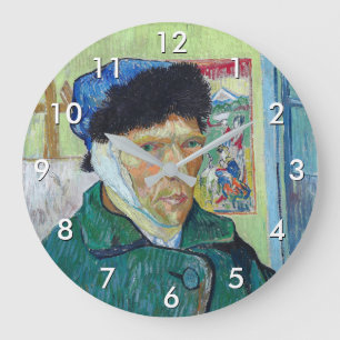Grande Horloge Ronde Vincent van Gogh - Autoportrait à l'oreille bandée
