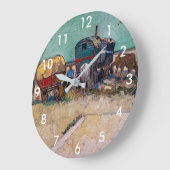 Grande Horloge Ronde Vincent Van Gogh - Caravanes, Camp de Tziganes prè (Angle)