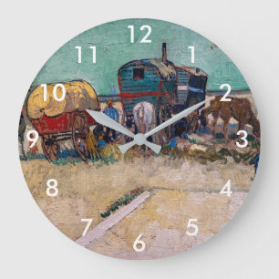 Grande Horloge Ronde Vincent Van Gogh - Caravanes, Camp de Tziganes prè