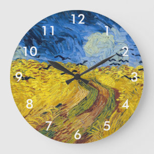 Grande Horloge Ronde Vincent van Gogh - Champ de blé aux corbeaux
