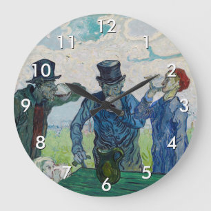 Grande Horloge Ronde Vincent van Gogh - Les buveurs, après Daumier