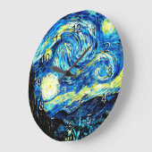 Grande Horloge Ronde Vincent van Gogh peinture, Starry Night (Angle)