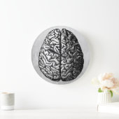 GRANDE HORLOGE RONDE VINTAGE BRAIN DRAWING CLOCK (Maison)