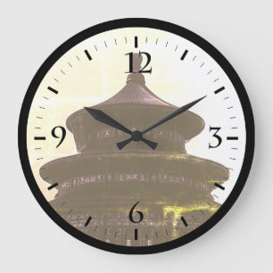 Grande Horloge Ronde Vintage China Pekin Temple of Heaven Large Clock