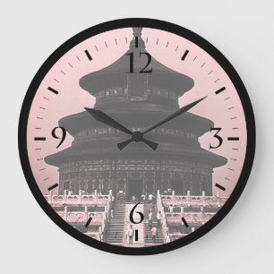 Grande Horloge Ronde Vintage China Pekin Temple of Heaven Large Clock