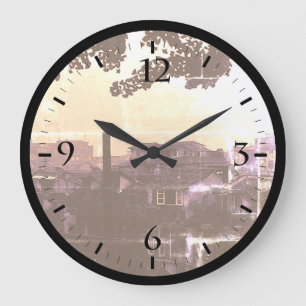 Grande Horloge Ronde Vintage China Shanghai City Large Clock