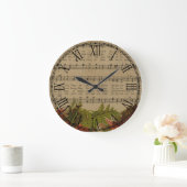 Grande Horloge Ronde Vintage Christmas Carol (Maison)