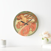 Grande Horloge Ronde Vintage dance by Alphonse Mucha (Maison)