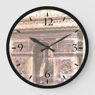 Grande Horloge Ronde Vintage France Paris Arc de Triomphe Place Etoile