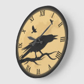 Grande Horloge Ronde Vintage Halloween (Angle)