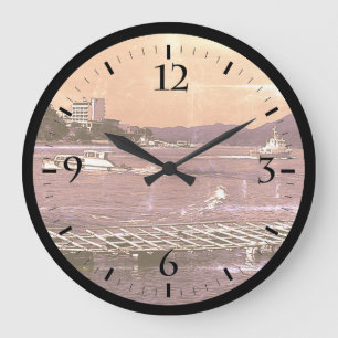 Grande Horloge Ronde Vintage Japon Mie Mikimoto Île aux perles vue Post