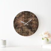 Grande Horloge Ronde Vintage map of Australia (Maison)