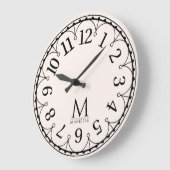 Grande Horloge Ronde Vintage Monogrammed Pink (Angle)