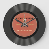 Vintage Rock Guitar Vinyl Record Design