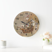 Grande Horloge Ronde Vintage Stylish (Maison)