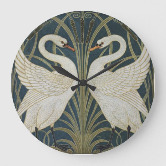 Grande Horloge Ronde Vintage Walter Crane Swans (Recto)