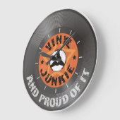 Grande Horloge Ronde Vinyl Junkie (Angle)