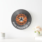 Grande Horloge Ronde Vinyl Junkie (Maison)