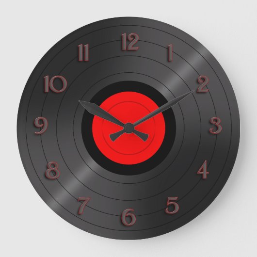 Grande Horloge Ronde Vinyl Record Wall Clock (Recto)